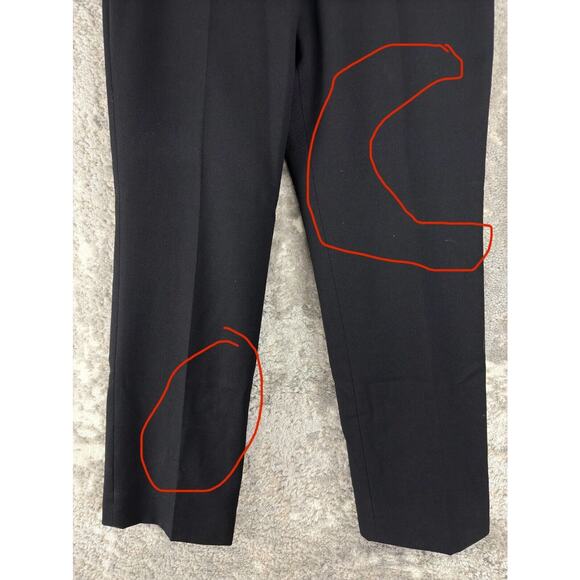 Pendleton Petites Size 10 100% Virgin Wool Flat Front Pants Black Button Zip - Picture 2 of 13